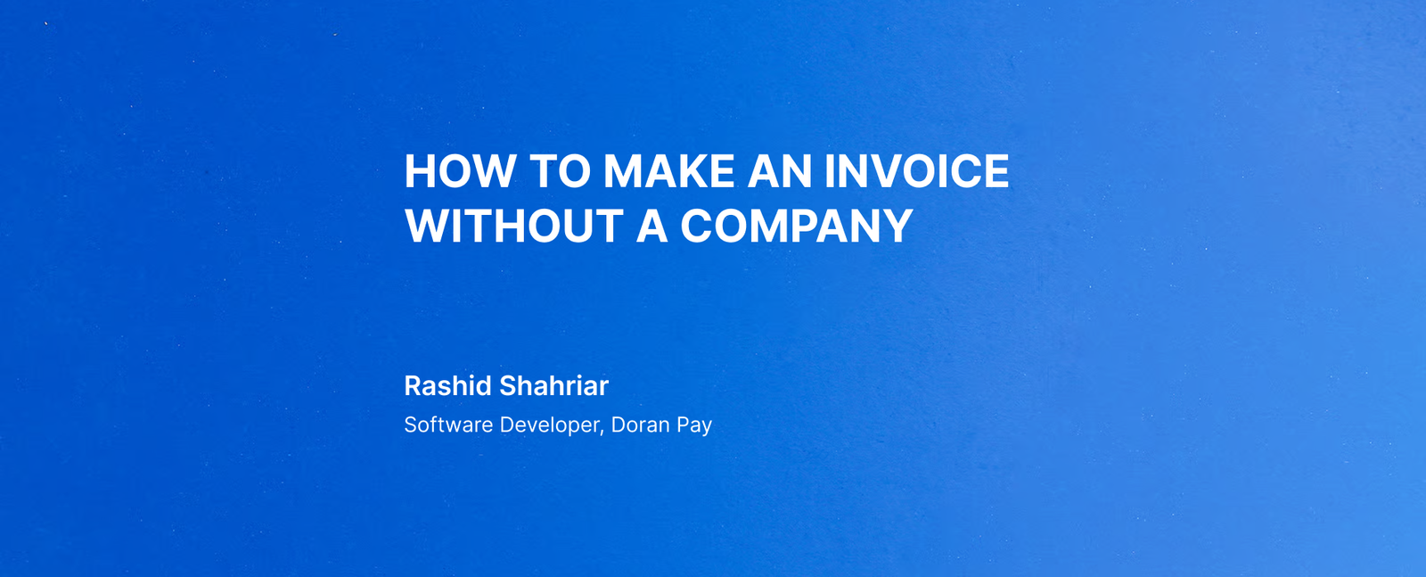 How to Make an Invoice Without a Company